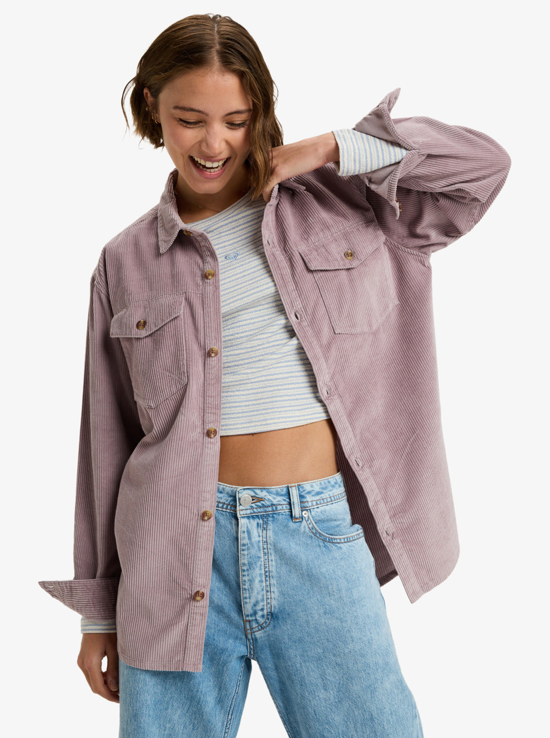 Roxy Let It Go Cord Camisa de Pana Mujer