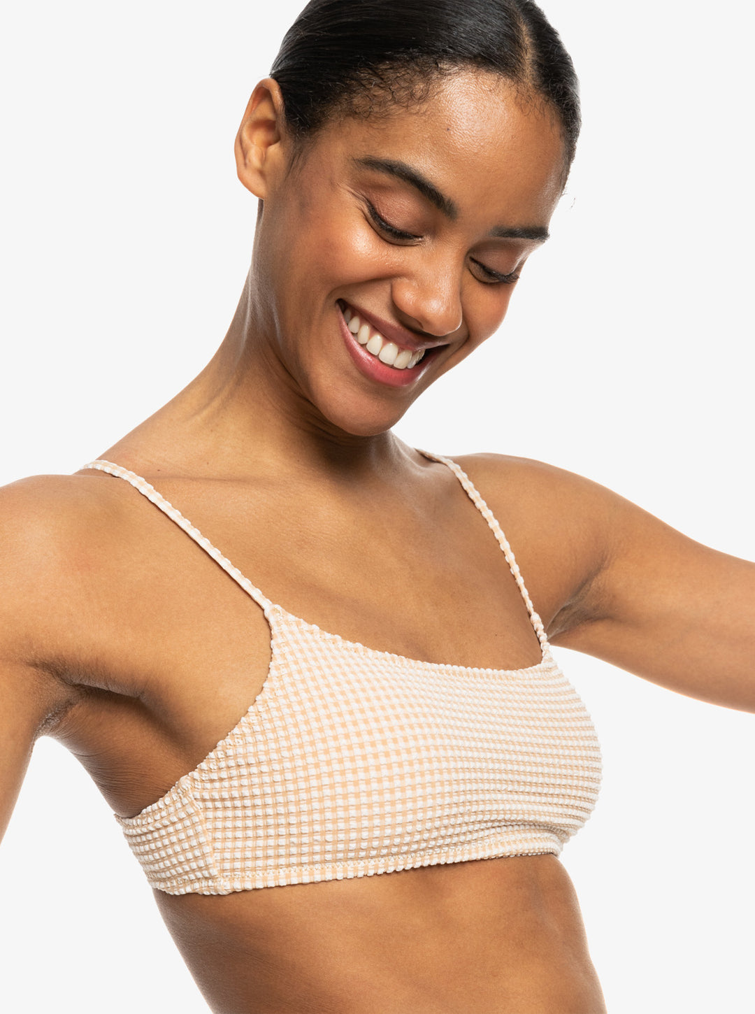 Roxy Gingham Bralette Top Bikini Mujer