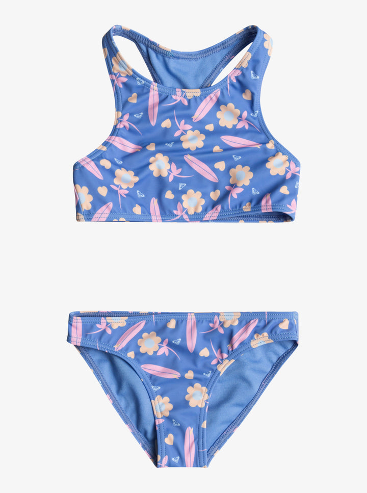 Roxy Lorem Crop Top Set Bikini Niña