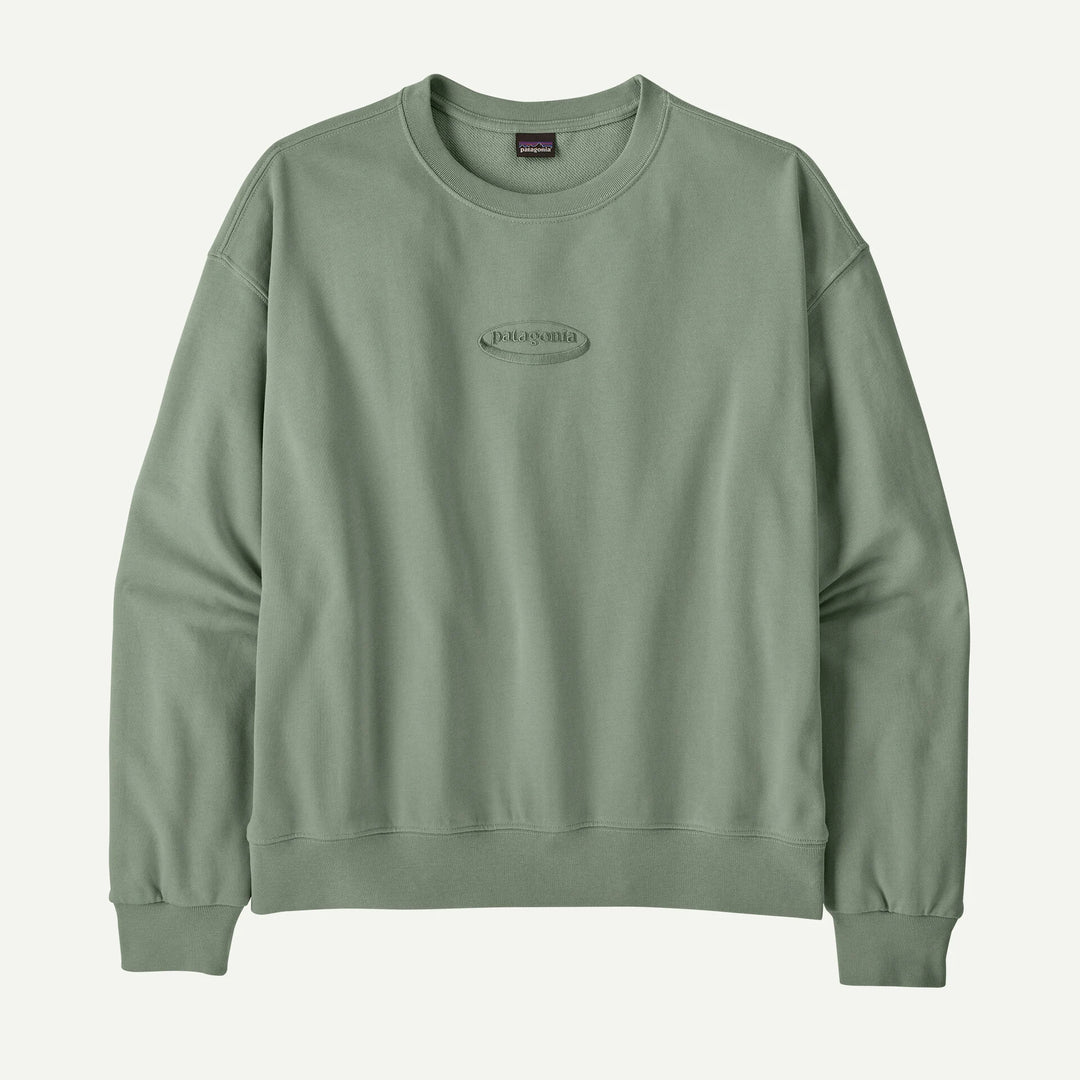 Patagonia '95 Oval Logo Daily Crew sudadera mujer verde