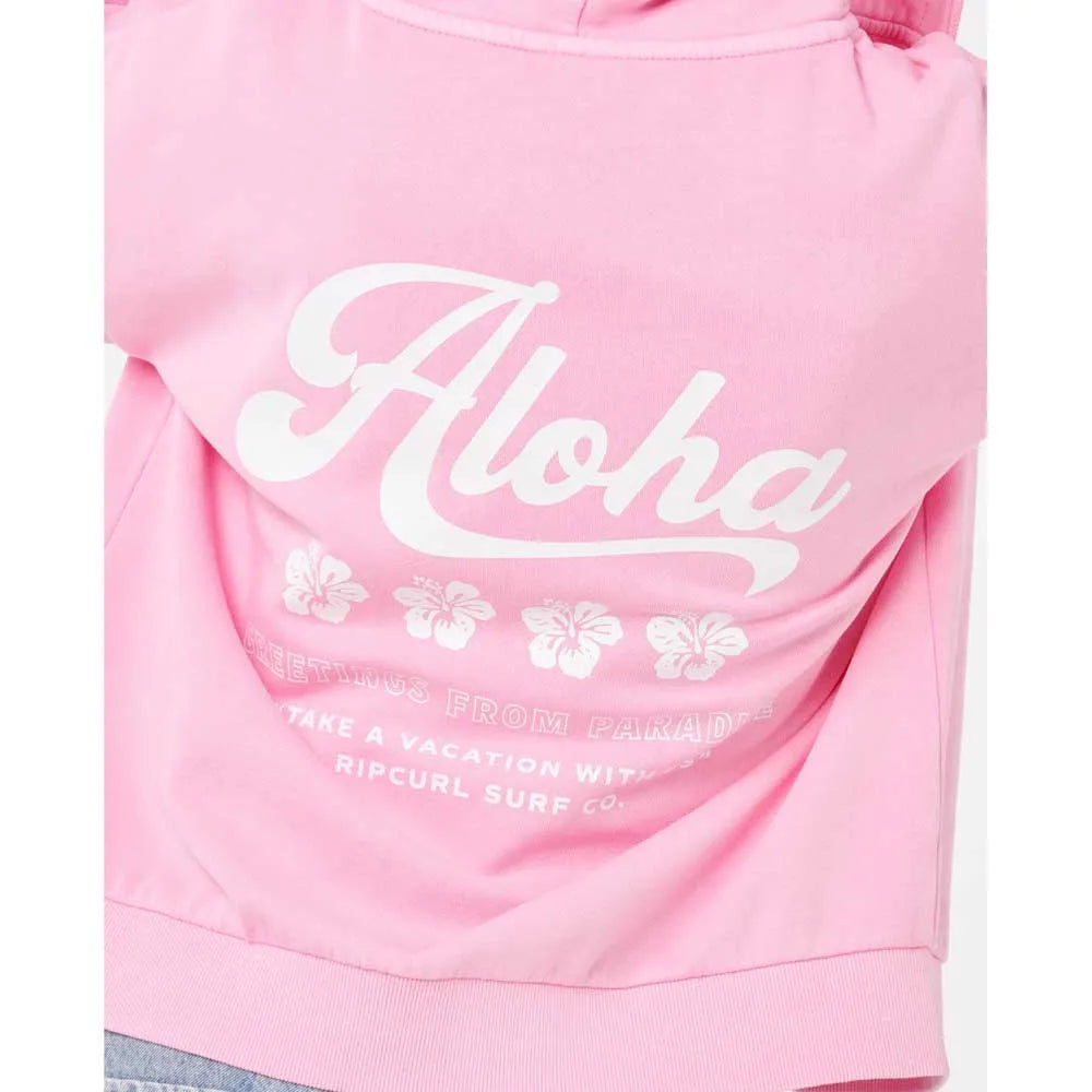 Rip Curl Aloha Relaxed Zip Thru Sudadera Con Capucha Y Cremallera De Mujer
