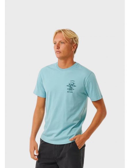 Rip Curl Search Icon Tee Camiseta Hombre Verde Claro