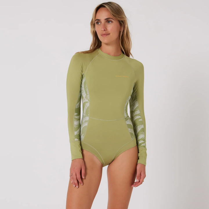 Ocean &amp; Earth Ladies Oceana Licra Bañador Manga Larga Mujer