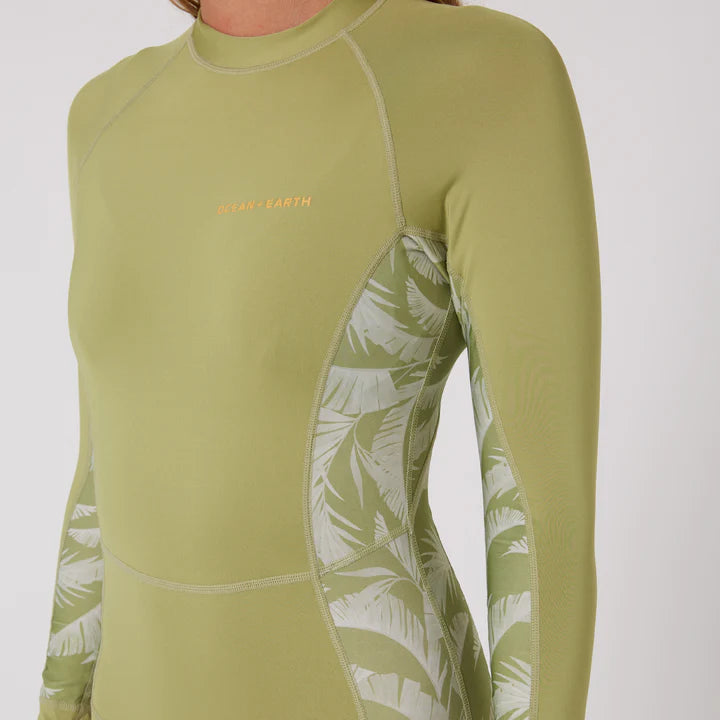 Ocean &amp; Earth Ladies Oceana Licra Bañador Manga Larga Mujer