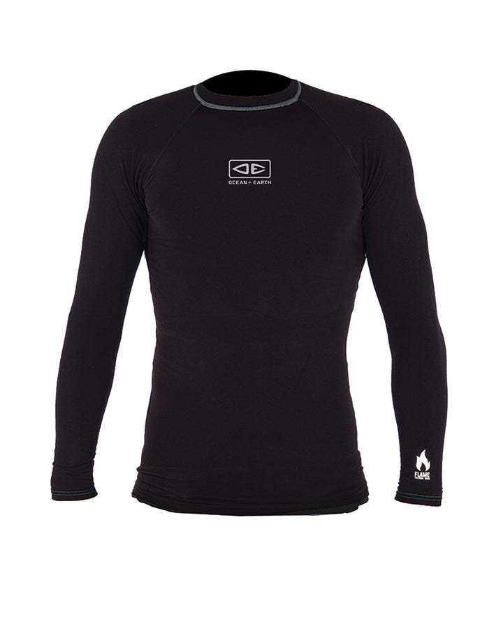 Ocean &amp; Earth Mens Flame LS Thermo Licra Hombre Manga Larga