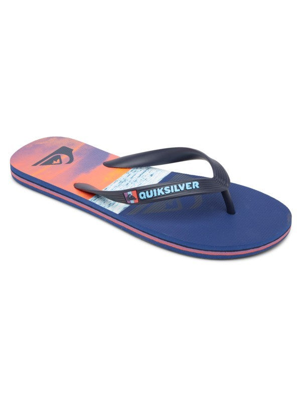Quiksilver Molokai Panel Chanclas Hombre Azul/Naranja