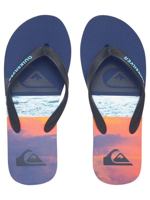 Quiksilver Molokai Panel Chanclas Hombre Azul/Naranja
